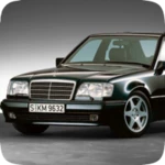 benz e500 w124 drift simulator android application logo